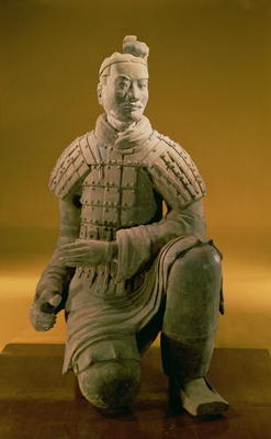 Kneeling archer from the Terracotta Army, 210 BC (terracotta) de Chinese School, (3rd century AD)