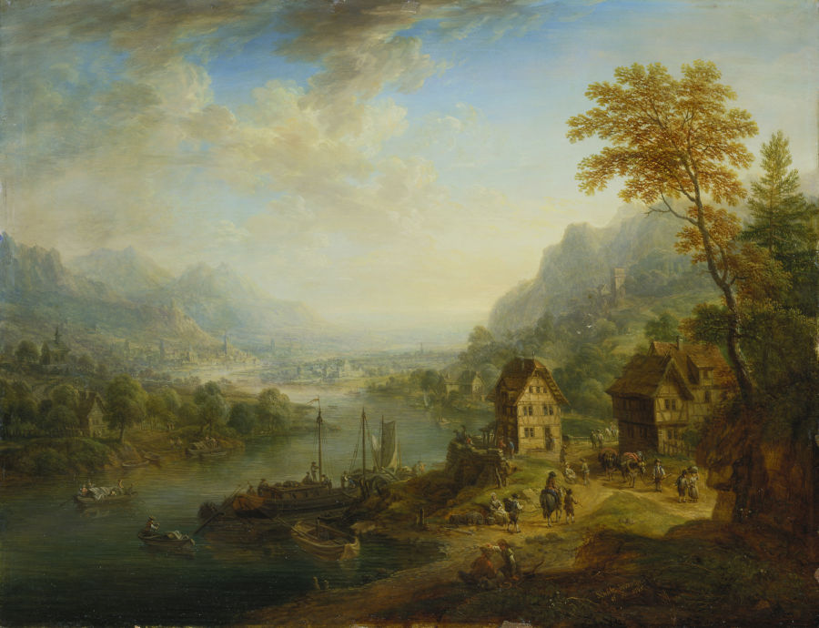 Landscape with River de Christian Georg Schütz d. Ä.