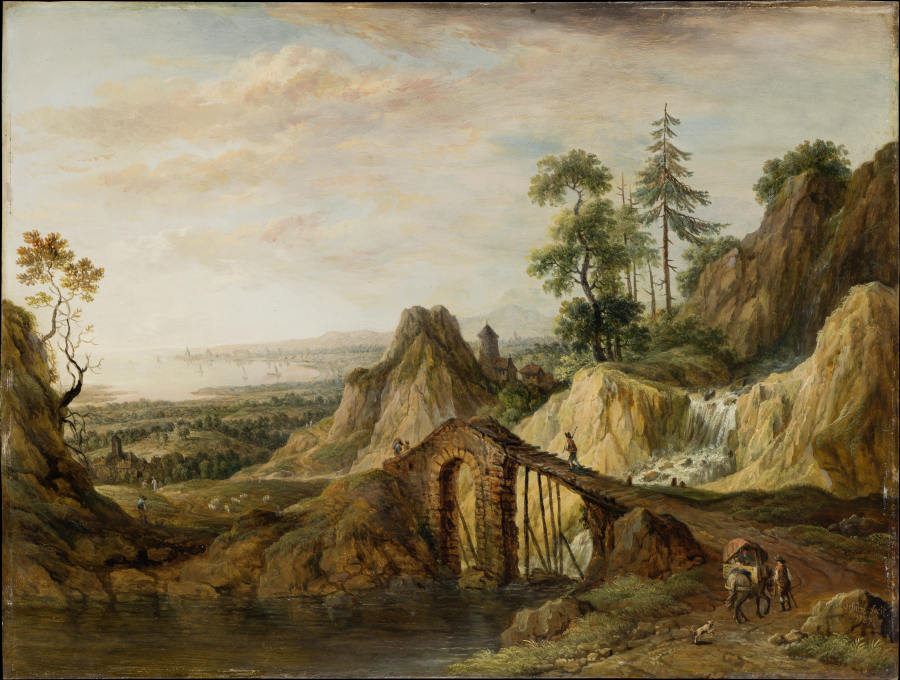 Landscape with a Bridge de Christian Georg Schütz d. Ä.