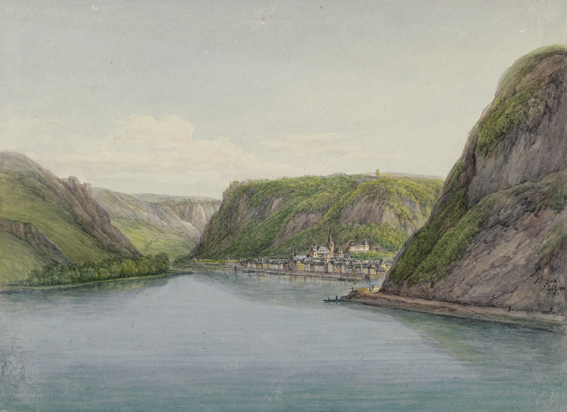 Blick in das Rheintal, rechts Sankt Goar de Christian Georg Schutz