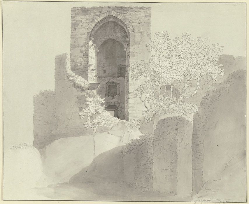 Blick in die hohe Fensteröffnung eines Turmes (Ruine Hohenstein bei Bad Schwalbach) de Christian Georg Schutz