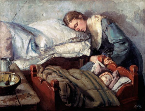 Sleeping Mother de Christian Krohg