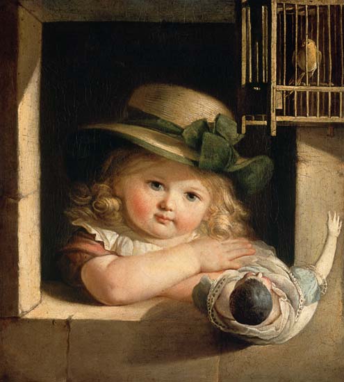 Kind mit Puppe de Christian Leberecht Vogel