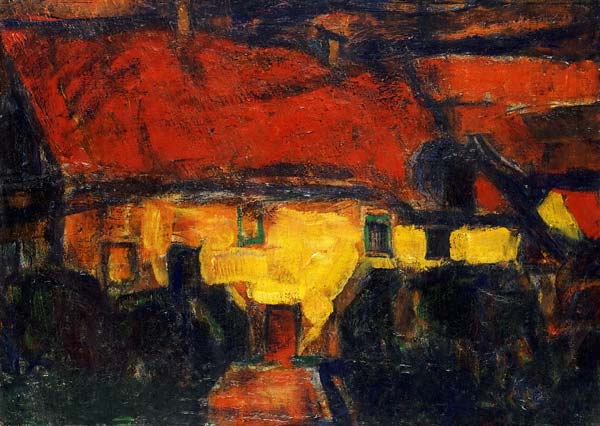 Das gelbe Haus mit rotem Dach de Christian Rohlfs