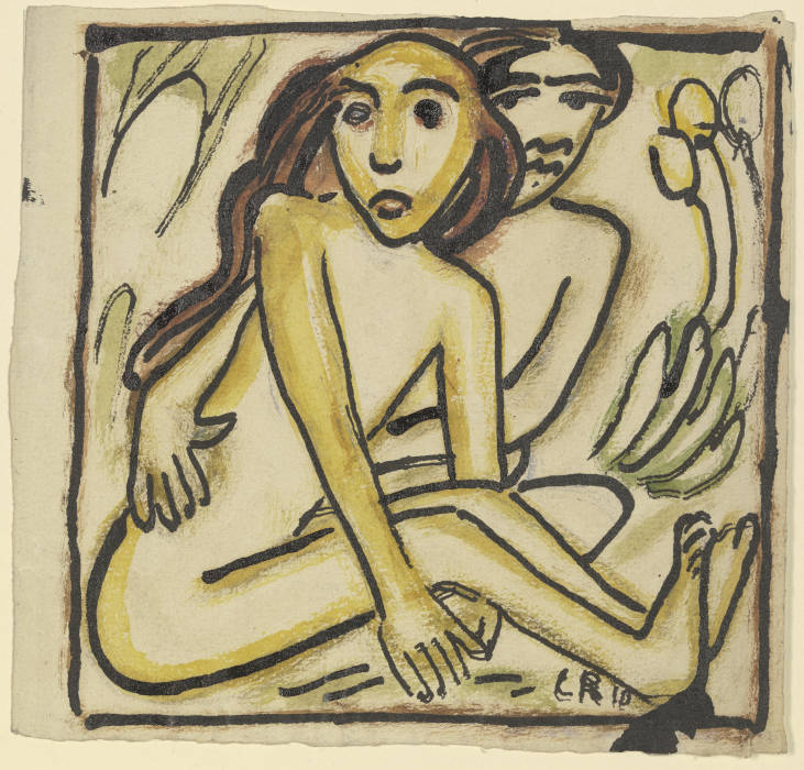 Sitting Couple (Nudes) de Christian Rohlfs