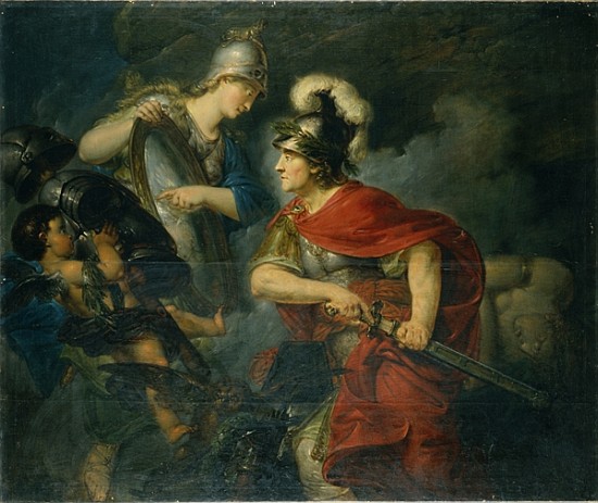 Minerva Showing her Envy in the Polished Shield de Christian Bernhard Rode