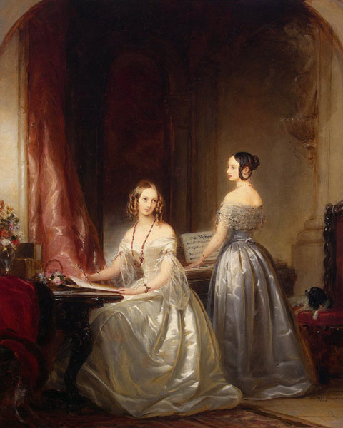 Grand Duchesses Alexandra Nikolaevna of Russia (1825-1844) and Olga Nikolaevna of Russia (1822-1892) de Christina Robertson