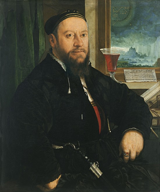 Portrait of Matthäus Schwarz de Christoph Amberger