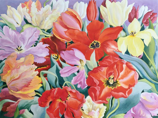 Massed Tulips de Christopher  Ryland