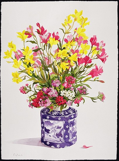 Flowers in a Chinese Jar (w/c)  de Christopher  Ryland