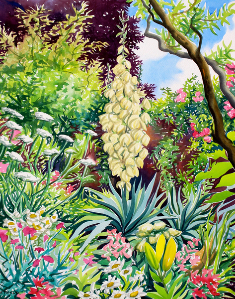 Garden with Flowering Yucca de Christopher  Ryland