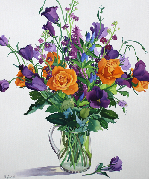 Orange and Purple Flowers de Christopher  Ryland
