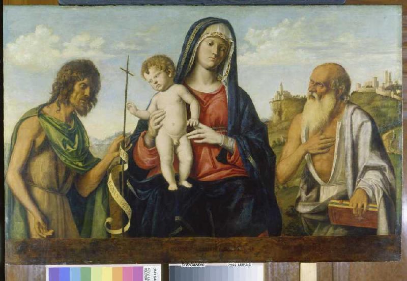 Maria with the child between Johannes the Täufer a de Giovanni Battista Cima da Conegliano