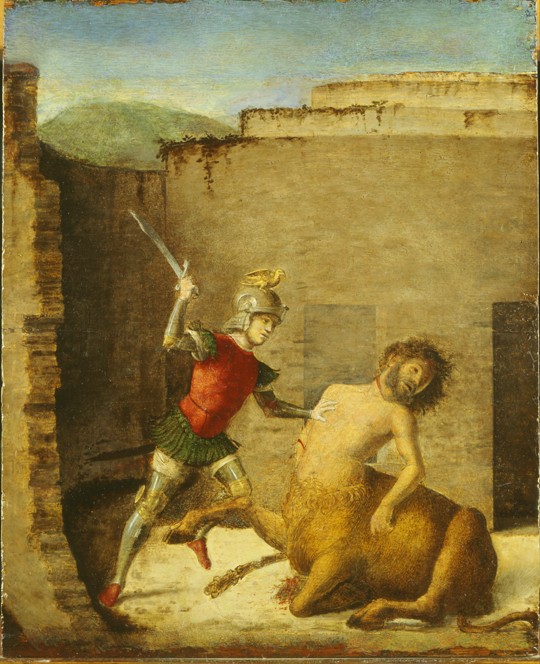 Theseus Slaying Minotaur de Giovanni Battista Cima da Conegliano
