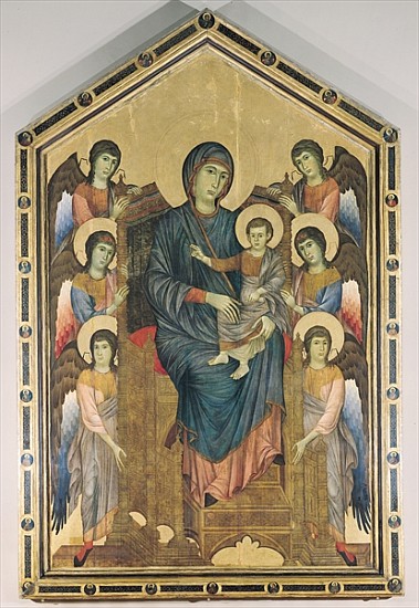 The Virgin and Child in Majesty surrounded by Six Angels, c.1270 de giovanni Cimabue