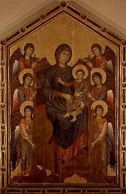 Madonna sitting enthroned, surround of six angels de giovanni Cimabue
