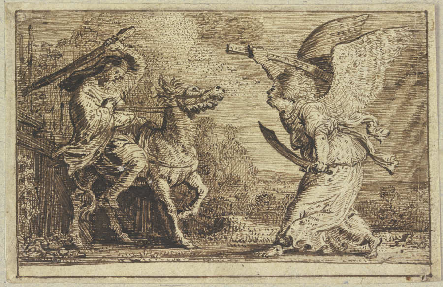 Der Engel erscheint Bileam de Claes Cornelisz. Moeyaert
