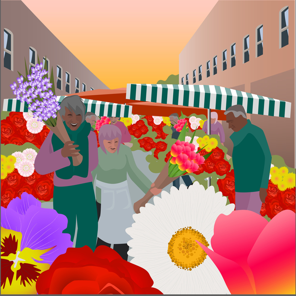 Flower Market at Columbia Road de Claire Huntley