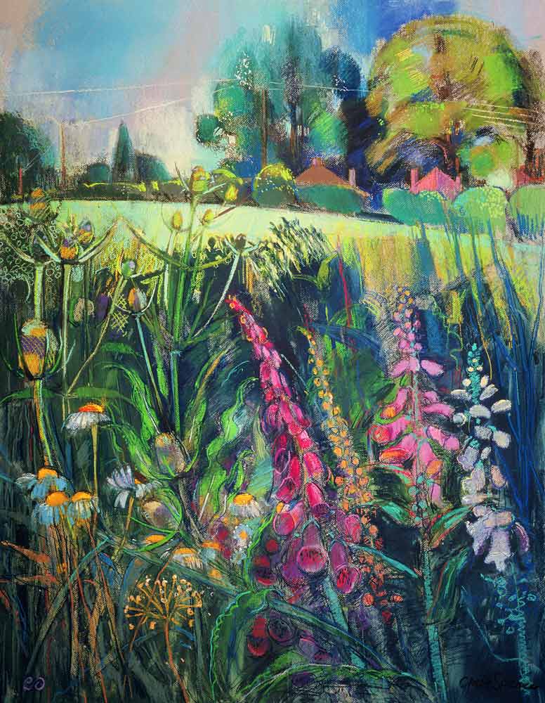 Summer Field (pastel on paper)  de Claire  Spencer
