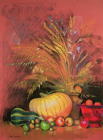Autumn Harvest (pastel on paper)  de Claire  Spencer