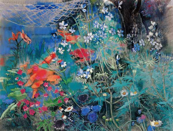 Summer Garden (pastel on paper)  de Claire  Spencer