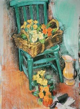 The Green Chair (pastel on paper) 