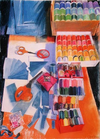 Workbench (pastel on paper)  de Claire  Spencer