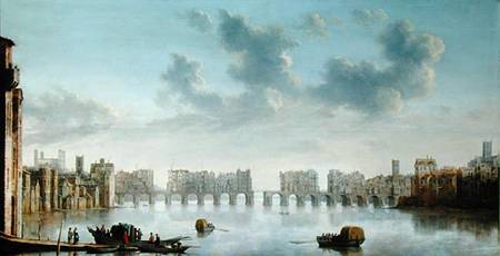 Old London Bridge de Claude de Jongh
