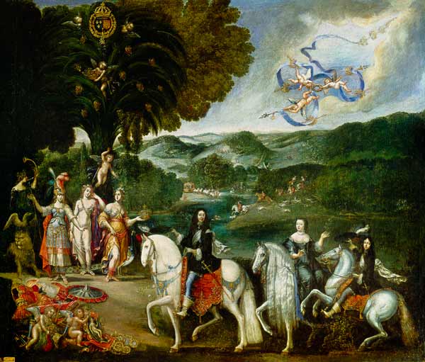 Allegory of the Marriage of Louis XIV (1638-1715) de Claude Deruet
