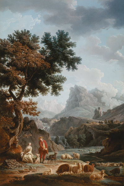 The Alpine Shepherdess de Claude Joseph Vernet