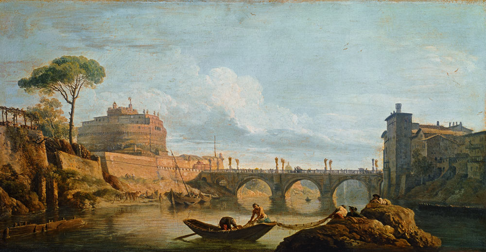The Bridge and Castle Sant''Angelo de Claude Joseph Vernet