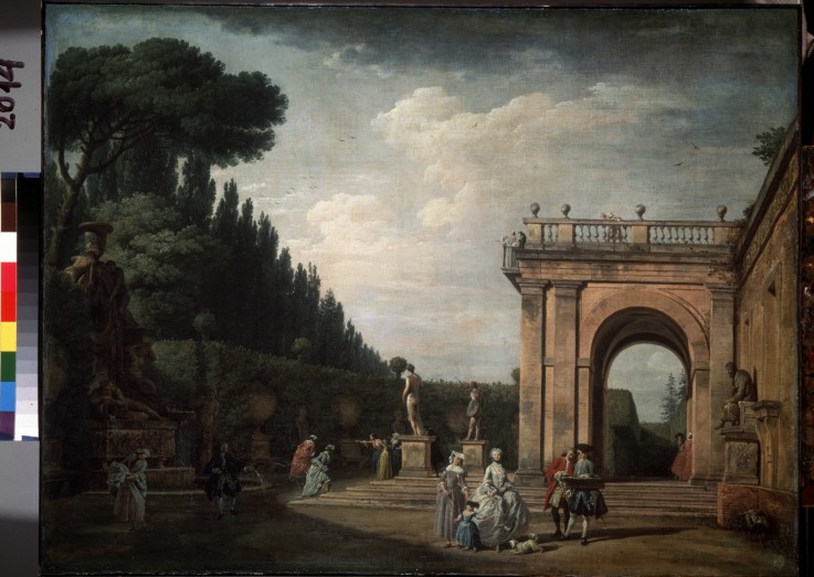 View in the Park of the Villa Ludovisi in Rome de Claude Joseph Vernet