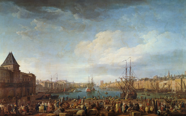 Morning View of the Inner Port of Marseille and the Pavilion of the Horloge du Parc de Claude Joseph Vernet