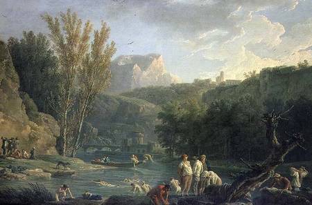 River Scene with Bathers de Claude Joseph Vernet
