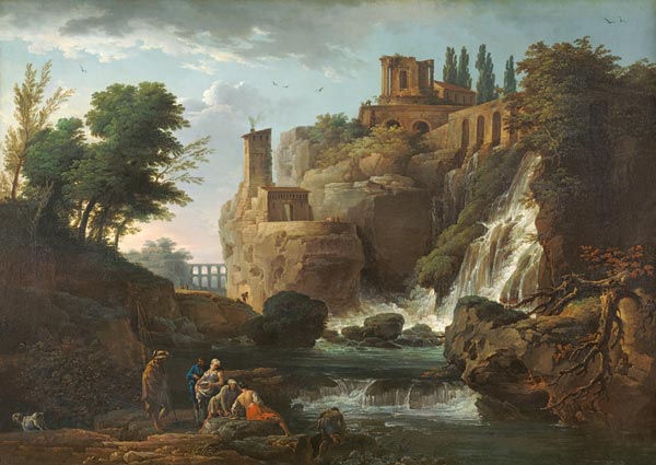 The Falls of Tivoli de Claude Joseph Vernet