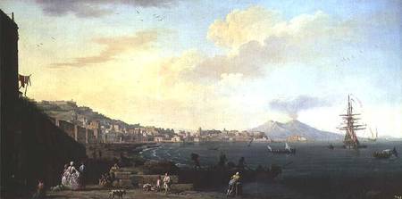 View of Naples with Vesuvius in the Background (pair of 71567) de Claude Joseph Vernet