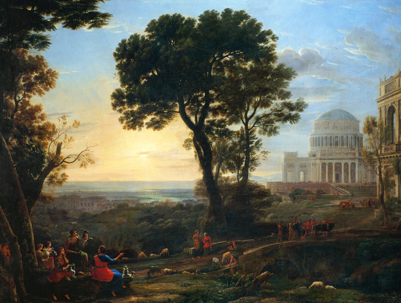 The sacrifice to Apollo in Delos de Claude Lorrain