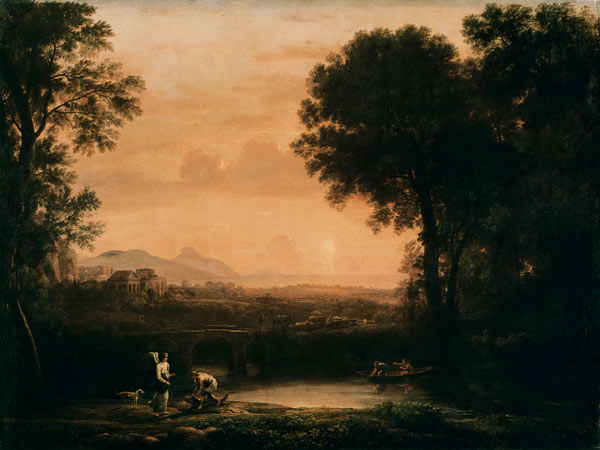 Landscape at Dusk de Claude Lorrain