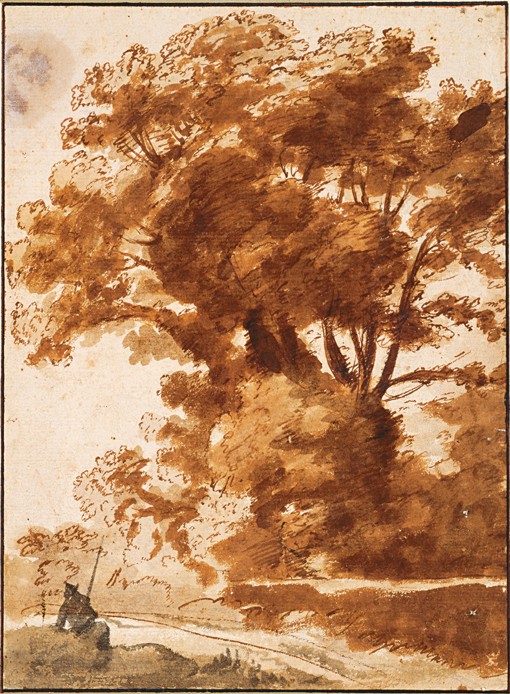 Group of Trees and Resting Sheperd de Claude Lorrain