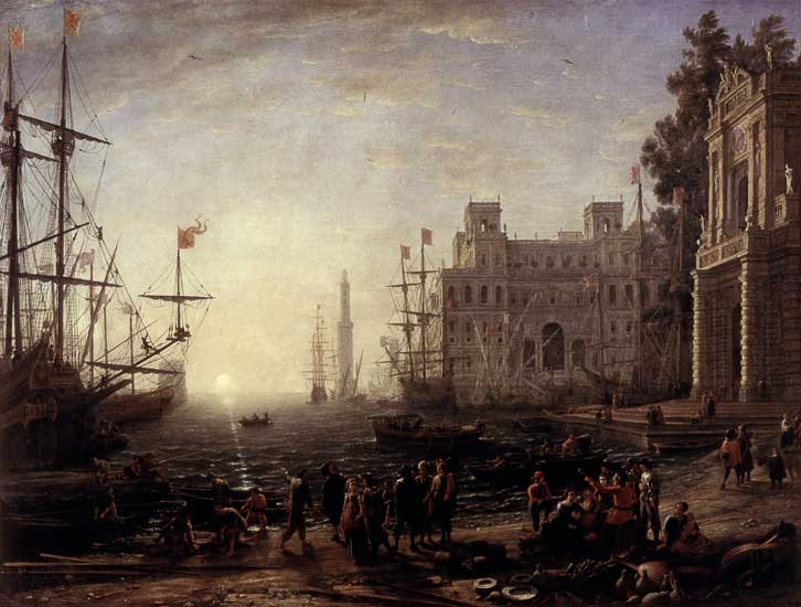 Harbour with Villa Medici de Claude Lorrain