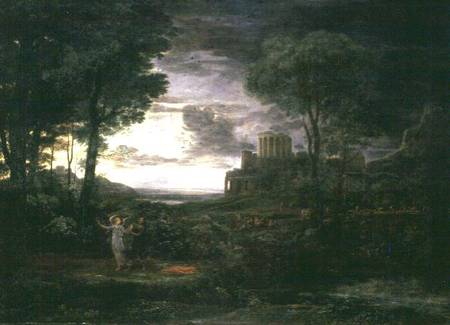 Landscape with Jacob Wrestling with the Angel, or Night de Claude Lorrain