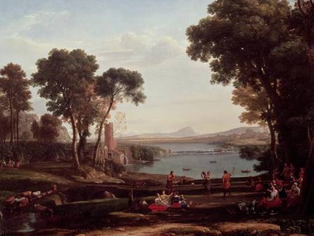 Landscape with the Marriage of Isaac and Rebekah (The Mill) de Claude Lorrain