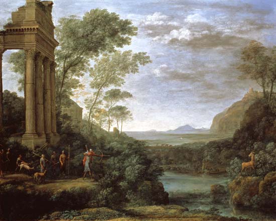 Landscape with Ascanius Shooting the Stag of Sylvia de Claude Lorrain