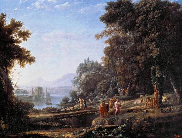 Countryside with Apollo and Marsyas. de Claude Lorrain