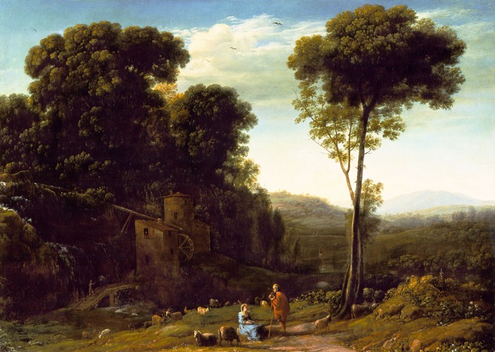 Pastoral Landscape with a Mill de Claude Lorrain