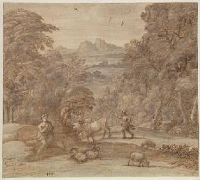 Landscape with Mercury and Apollo as a Shepherd