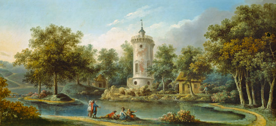 The Tour de Marlborough in the Jardin des Mesdames, Bellevue de Claude Louis Chatelet