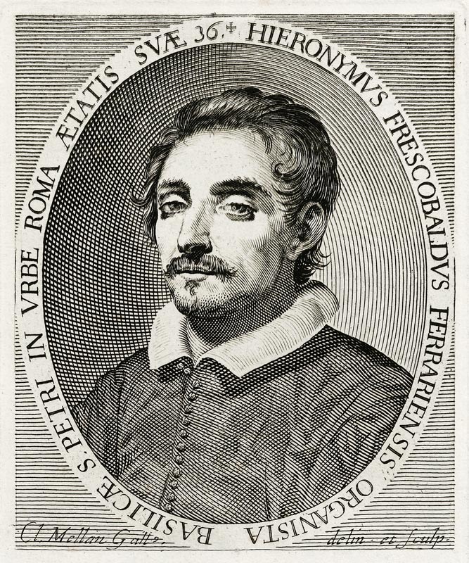 Portrait of the composer Girolamo Frescobaldi (1583-1643) de Claude Mellan