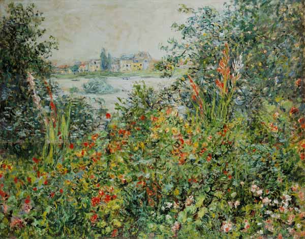 Flores de verano en Vetheuil de Claude Monet