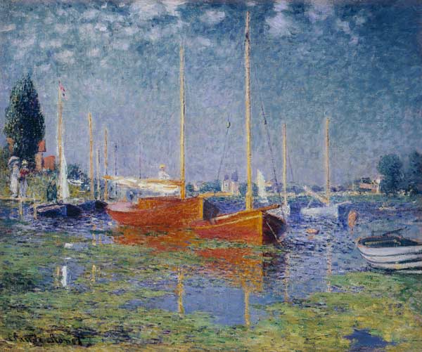 Los botes rojos, Argenteuil de Claude Monet